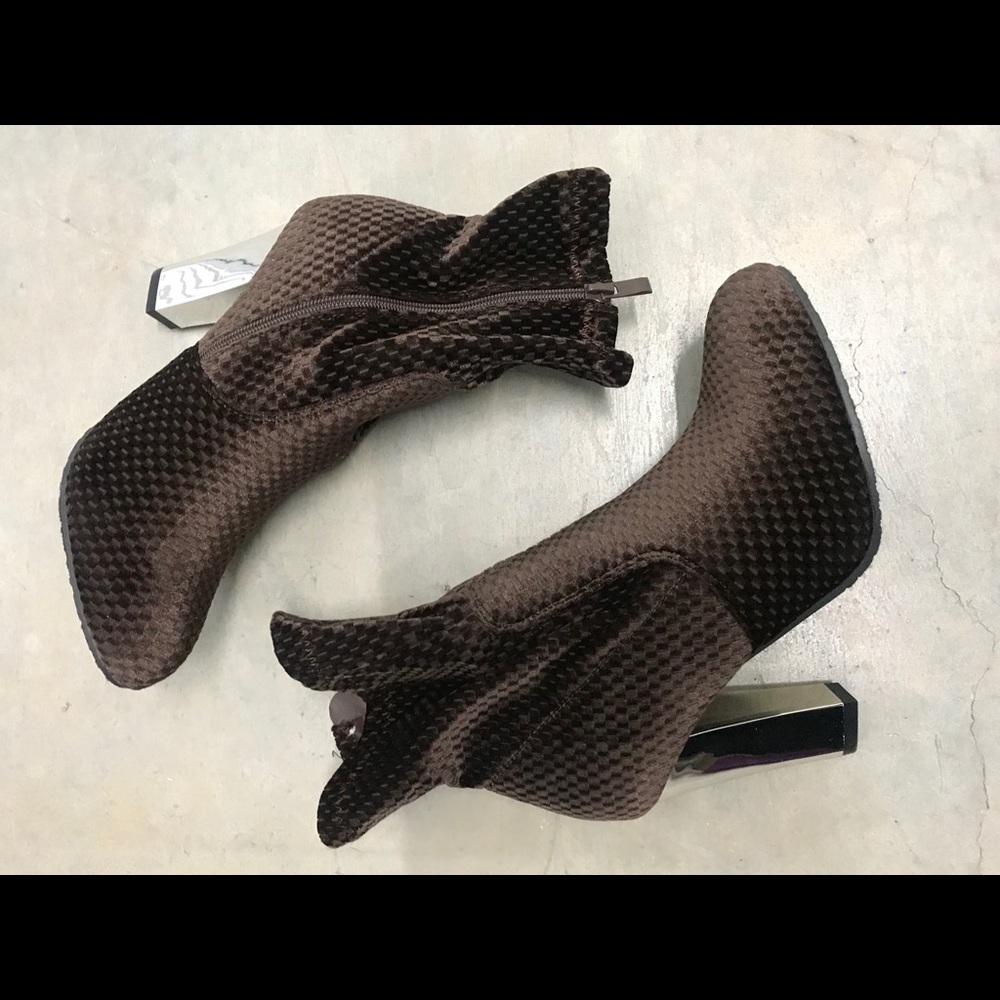 Dark Brown Suede Heels